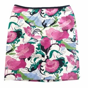 Talbots Floral Print Skirt - Pink, Green, Blue